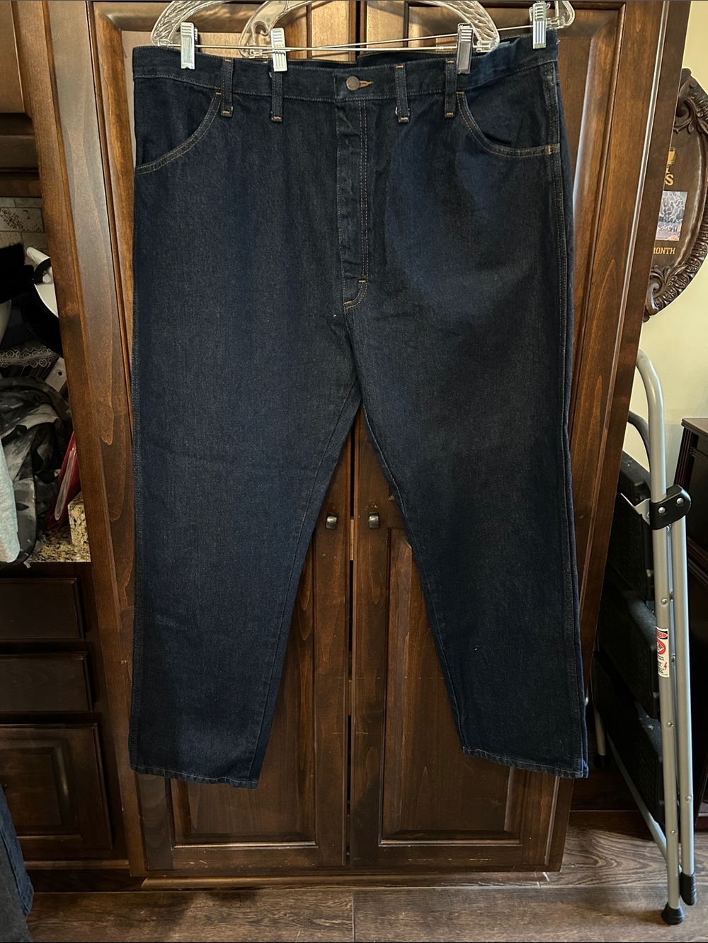 Rustler 44 x 30 Dark Blue Relaxed Fit Jeans